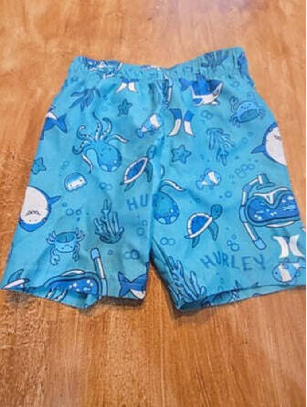 Blue Hurley Sea animal swim trunks, 4T B